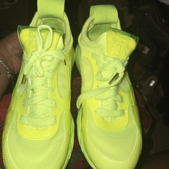 Fila Neon Yellow Sneakers Women 9.5 - Picture 4 of 5